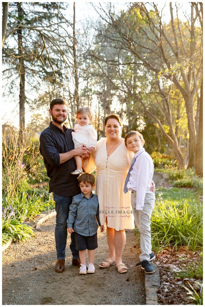 Outdoor family photo sessions Davidson Arboretum

