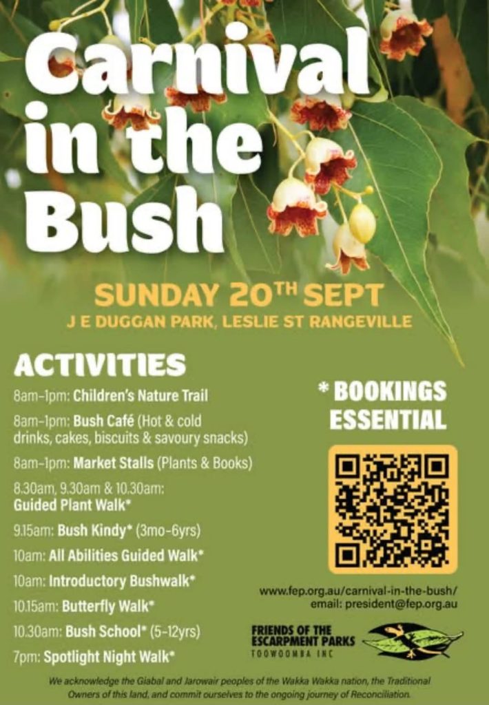 Carnival in the bush September 2026 school holidays activities toowoomba