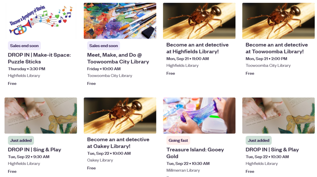 Toowoomba Library September 2026 school holidays activities toowoomba